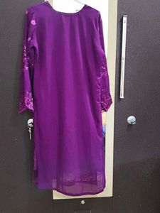 Vibrant Purple Embroidered Kurta Set