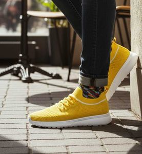 Trendy Yellow Casual Sneakers✨
