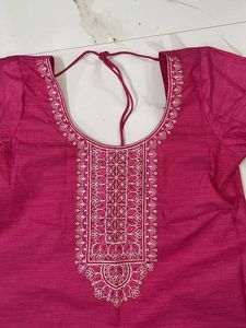 Pink Embroidered Kurta