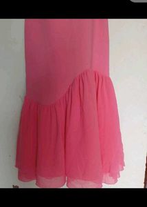Chic Pink Bow Detail Maxi Dress
