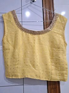 Elegant Yellow Kurta plazo Set with Sequins
