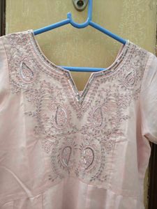 Embroidered Kurta and chudidar