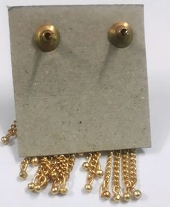 Metal Jhumka witth chain bridal unique stylish 7cm