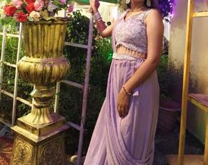 Elegant Lavender Lehenga saree..FLASH SALE 💥Cute