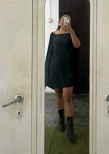 Chic Black Cape Dress