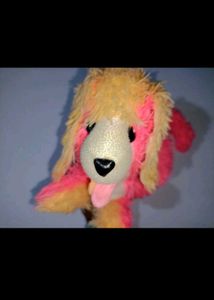 Cute Pink and Yellow Plush Dog Toy