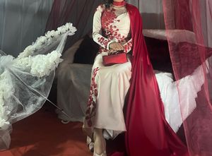 Elegant Formal Gown with Cape
