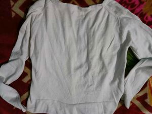 White Swetr Cum Top