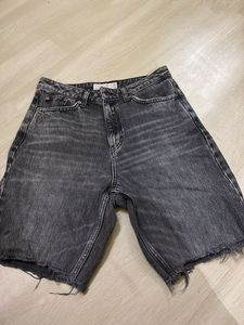 Grey Denim Shorts