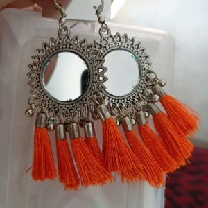 Oxidised Mirror Earrings