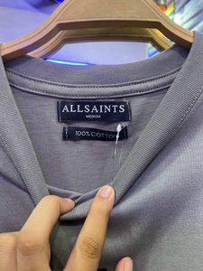 All Saints Down Shoulder Front And Back Print