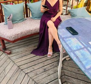 Elegant Plum Maxi Dress