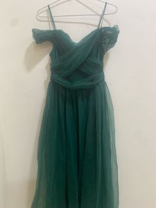 Elegant Off-Shoulder Tulle Evening Dress