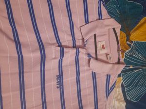 Pink Striped Levi's Polo TShirt