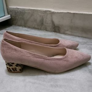 Nude Block Heels
