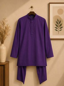 Stylish Purple Kurta Set for Boys