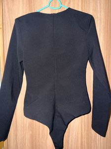 Zara Black Long Sleeve Bodysuit