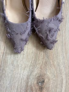 Stylish Purple Fringe Heels