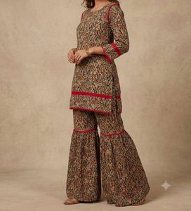 daily wear  kurti with sharara suit set