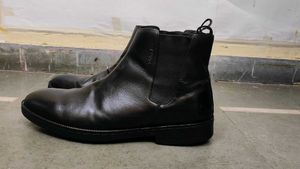 wood landClassic Black Leather Boots