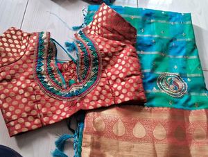 Beautiful Saree with Embellished Blouse
