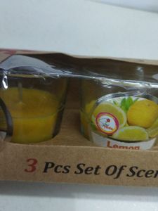 3pcs Scented Candles Glass