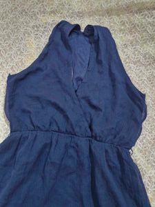 Chic Navy Blue Halter Neck top