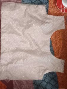 Sparkling White Ethnic Blouse light pink