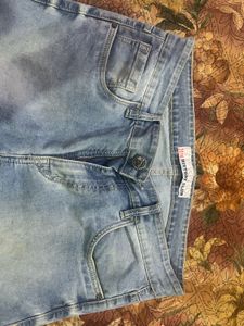 Men's Light Wash Cargo Jeans