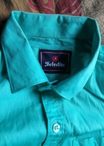 Stylish Teal Long Sleeve Shirt