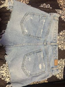 Distressed Denim Shorts