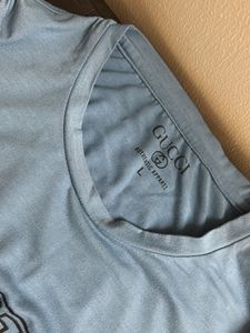 Light Blue Bee Graphic T-Shirt