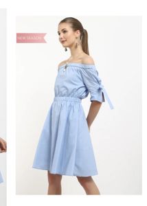 Cotton Off-Shoulder Summer Dress
