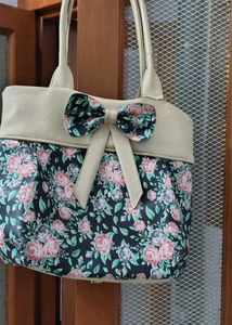 Cute Floral Bow Tote Bag