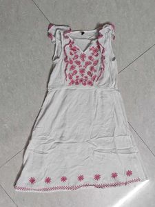 White Embroidered Dress