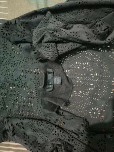 Amisu Black Lace Top
