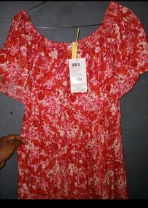 Sera Women Pink Floral A-Line Dress