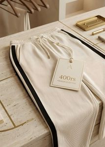 Comfortable Cream Track Pants