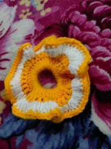Crochet scrunchies.