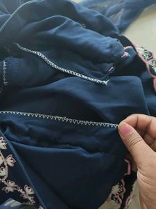 Navy Blue Embroidered Ethnic Gown