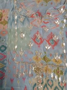 Embroidered Kurta with Palazzo n  inner