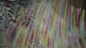 Embroidered Striped Saree