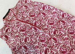 Printed Pink Short Kurti