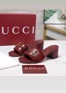 Gucci Green Block Heel Mules