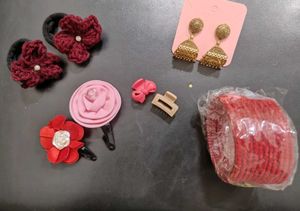 Festive Hair Accessories &amp; Bangle Set