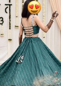 Green Lehenga Navratri