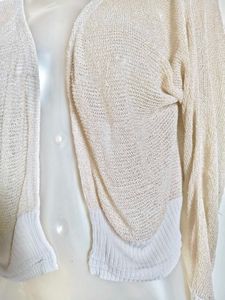 Sheer Knit Cropped Cardigan