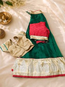 Green Net Lehenga Choli Set😍✨