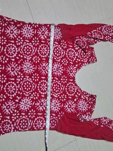 Stylish Pink Printed Kurta and Dhoti Set of 2