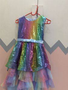 Sparkling Rainbow Sequined Dress
